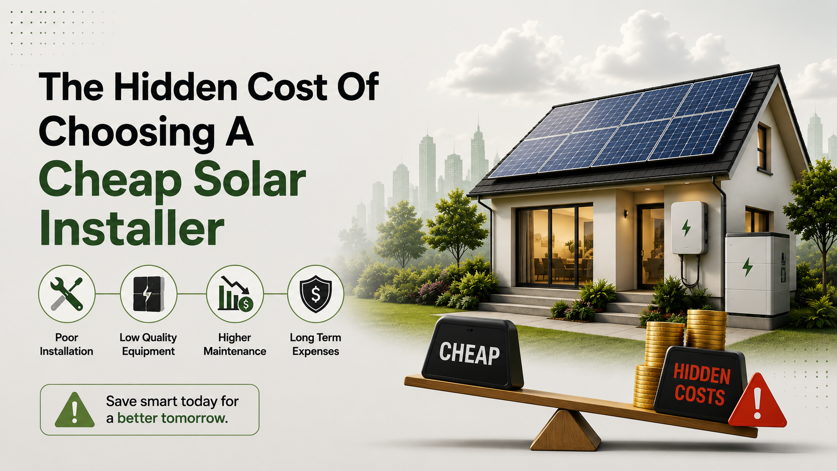 Banner image of our blog" the hidden cost of cheap solar installers"